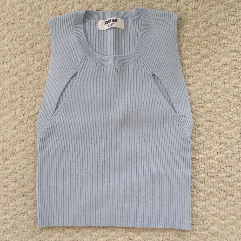 Knit tank with cut outs NWOT